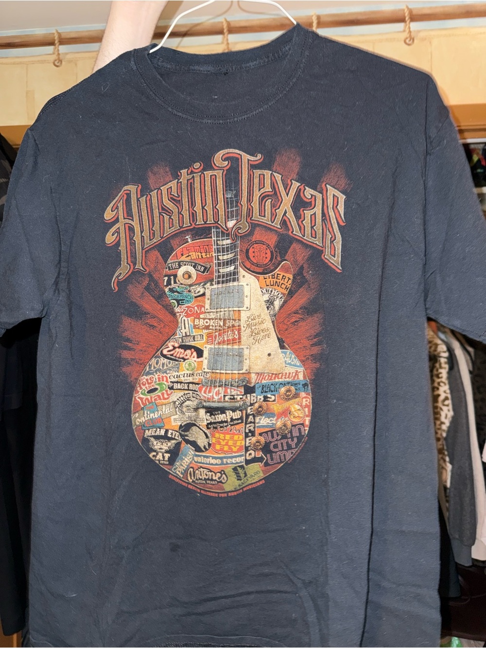 Austin Texas Graphic Long Sleeve Tee - Black